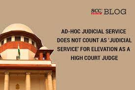 Adhoc service is not eligible for advancement: HC