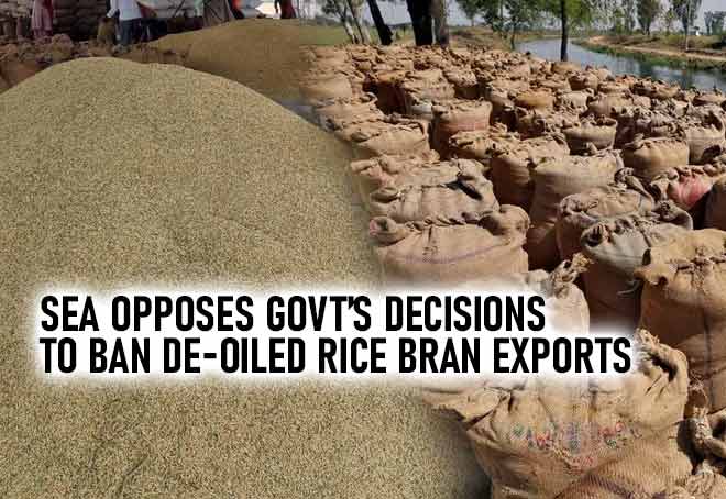 SEA urges Centre to not extend ban on export of de-oiled ricebran