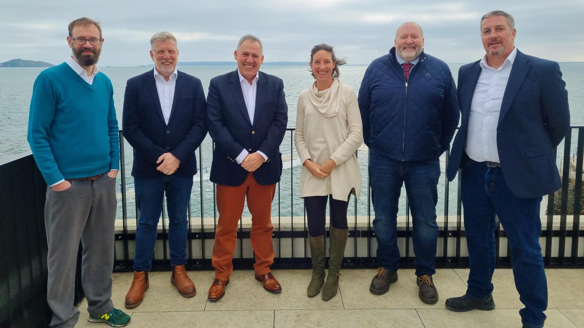 A Guernsey committee meets with a Jersey minister.