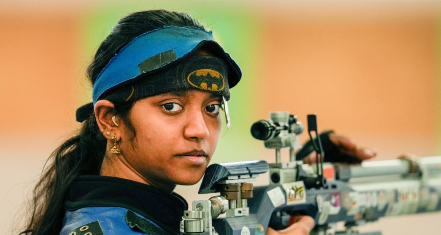 10m air rifle gold is won by Elavenil Valarivan at the Asian Shooting Championship.